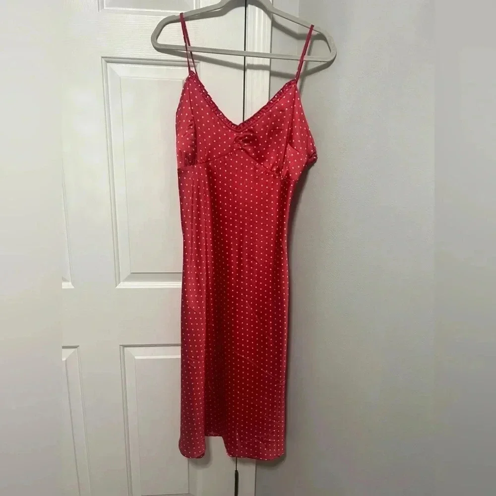Silk Polka Dot Dress in red - Picture 2 of 3